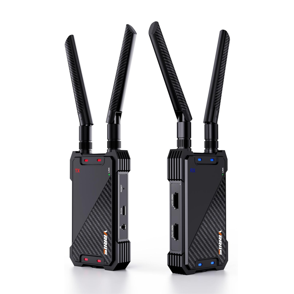 VRRIIS WL081 Wireless HDMI Extender Kit — 1080P, 400M, Dual HDMI Out, IR Remote