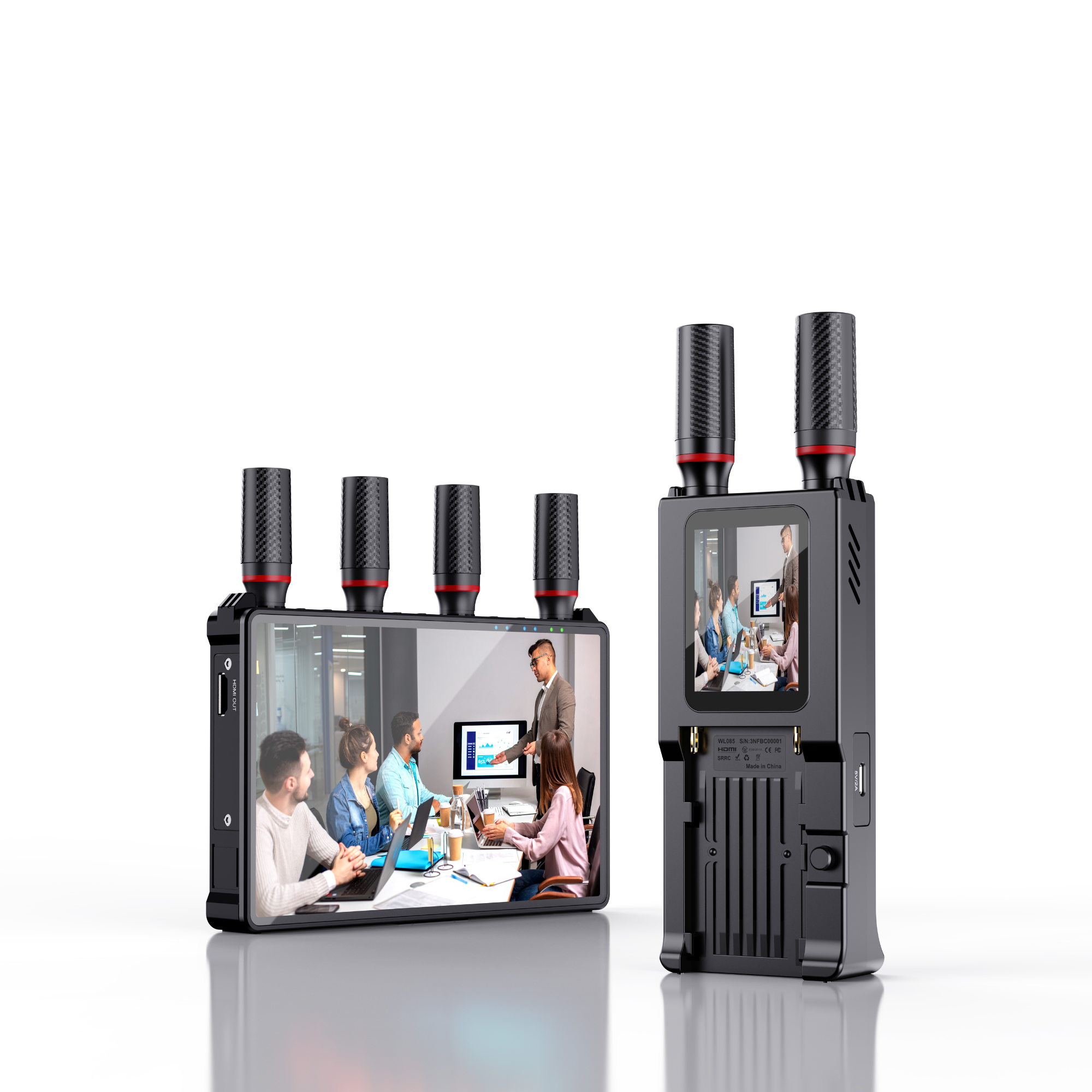 VRRIIS WL085P Wireless Video Transmitter & Receiver — Built-in Camera, 7" LCD, 400M