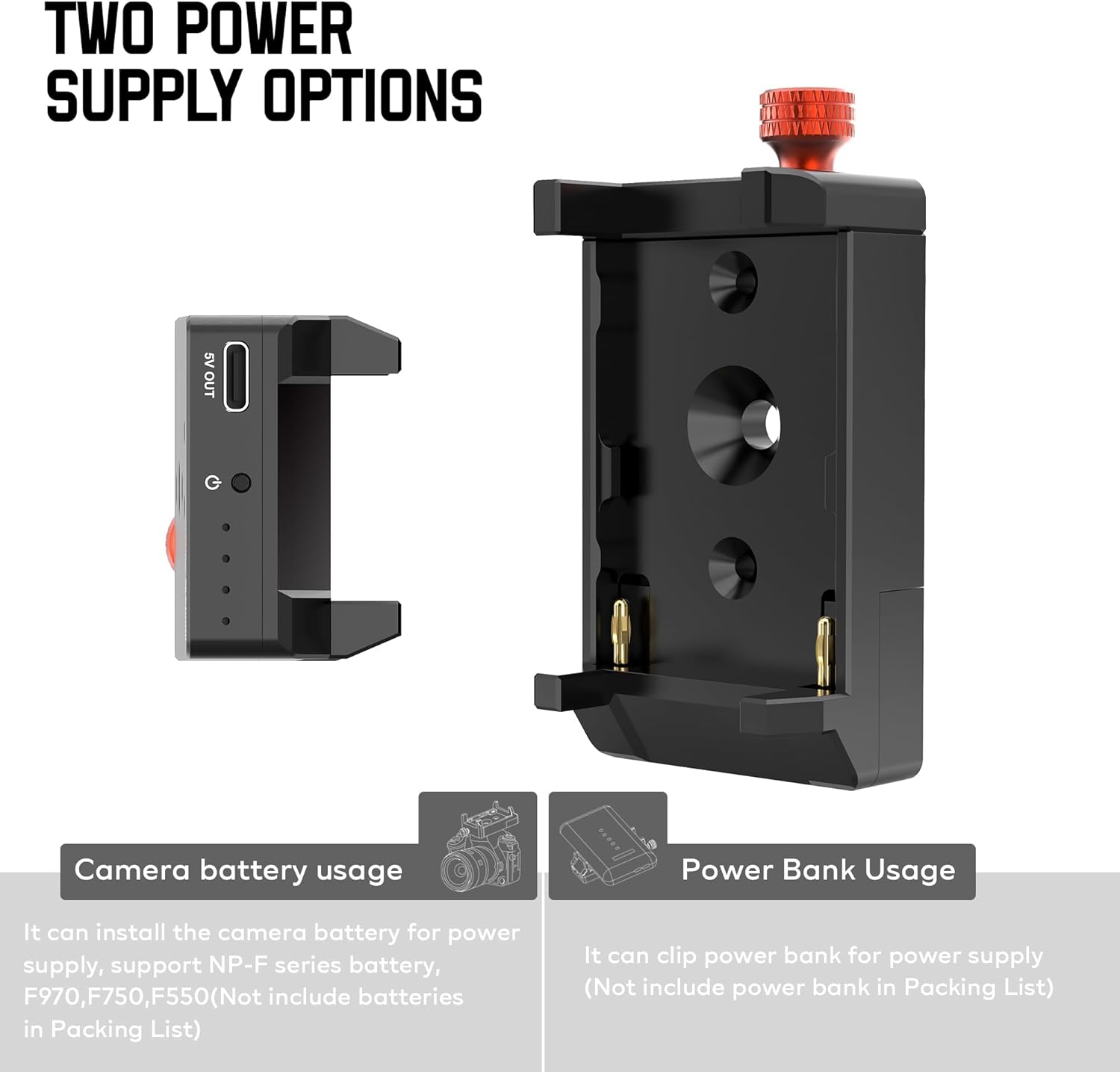 VRRIIS WL201 Expandable Battery Mounting Bracket for Wireless HDMI Transmitter