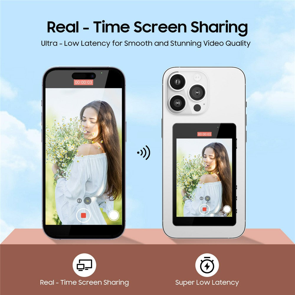 VRRIIS WL-050 Smartphone Wireless Screen Mirroring Monitor — 4" Display for Selfie, Live Stream & VLOG