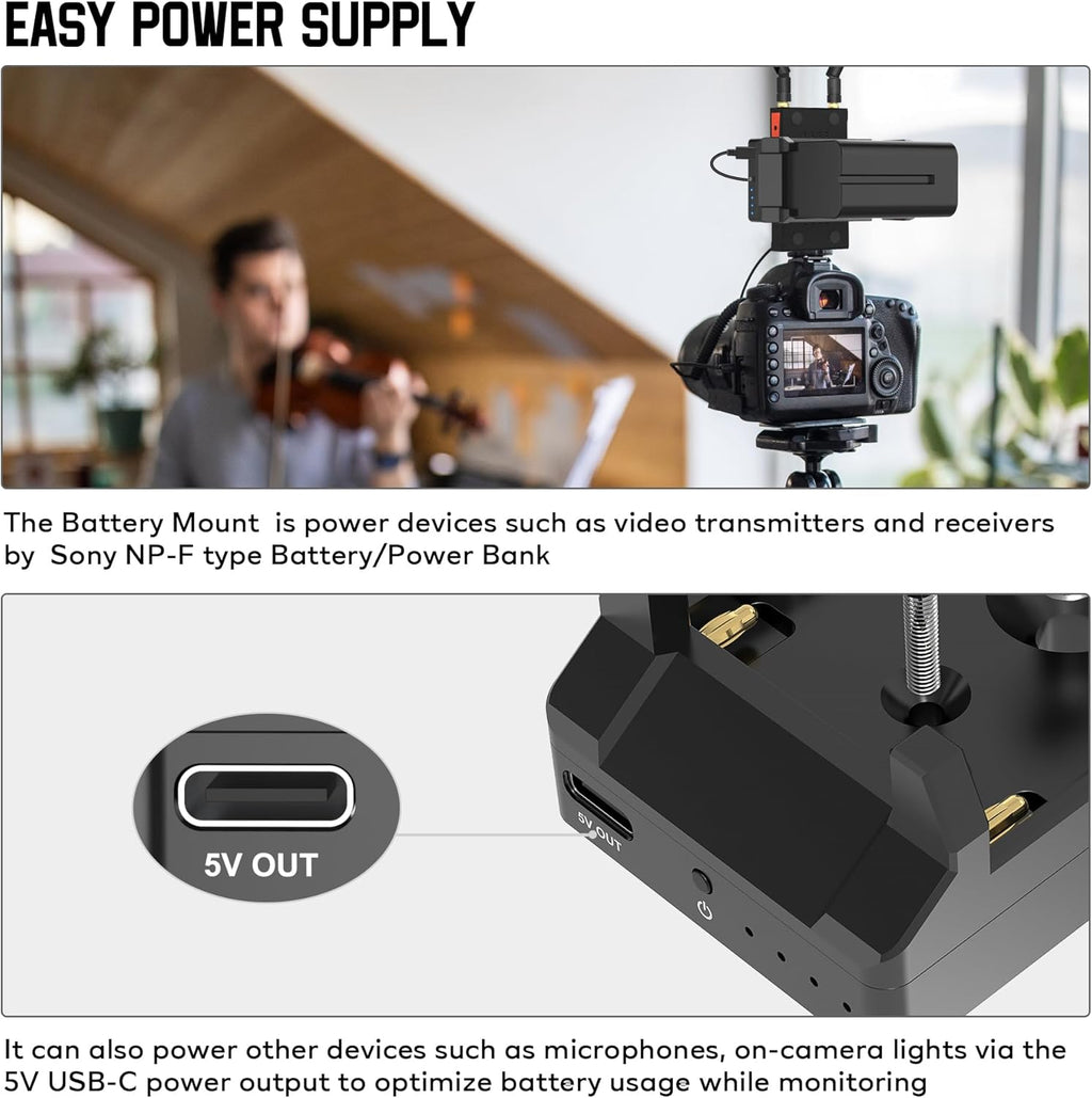 VRRIIS WL201 Expandable Battery Mounting Bracket for Wireless HDMI Transmitter