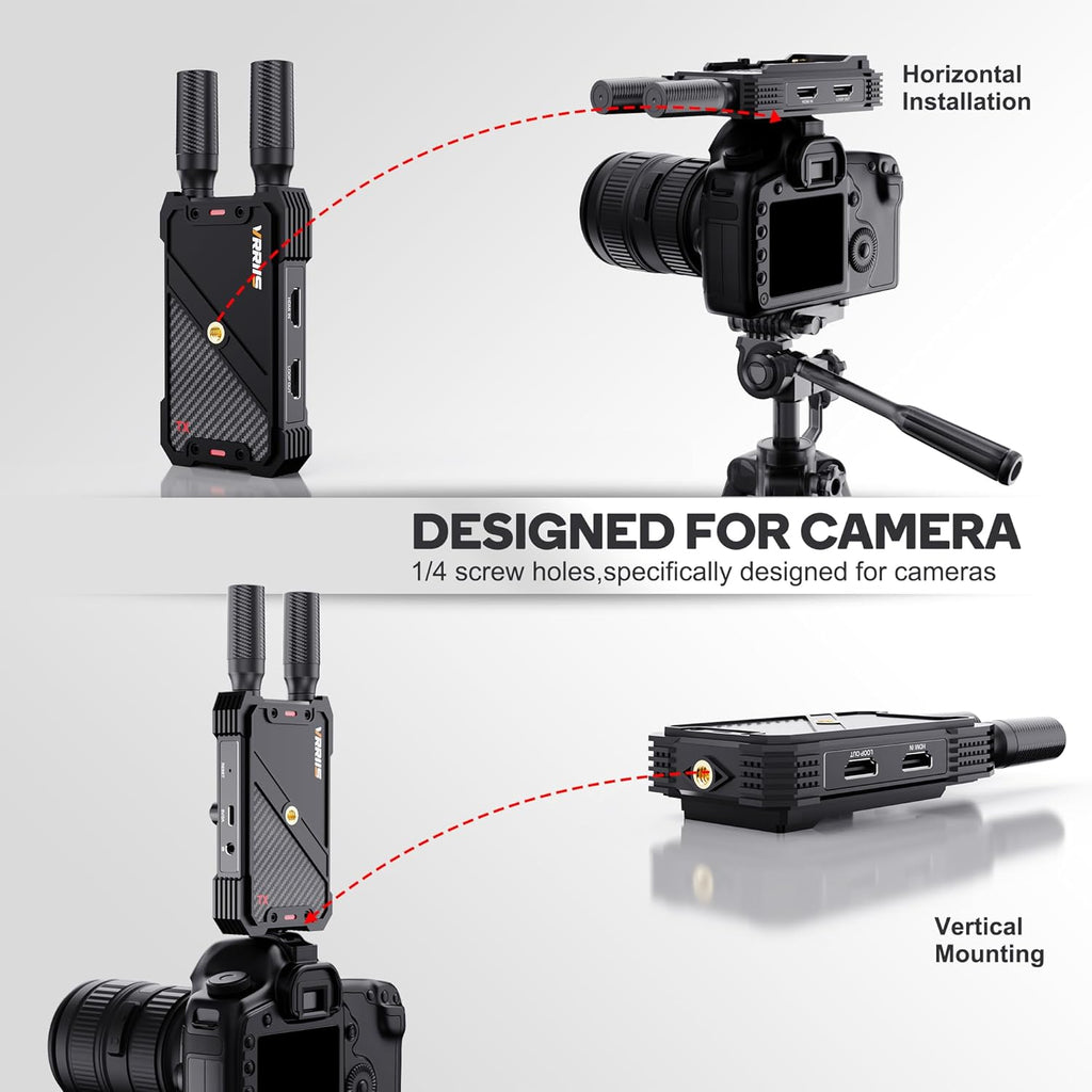 VRRIIS WL082 Wireless Video Transmitter & Receiver — 1080P, 400M, IR Remote, 1TX to 5RX