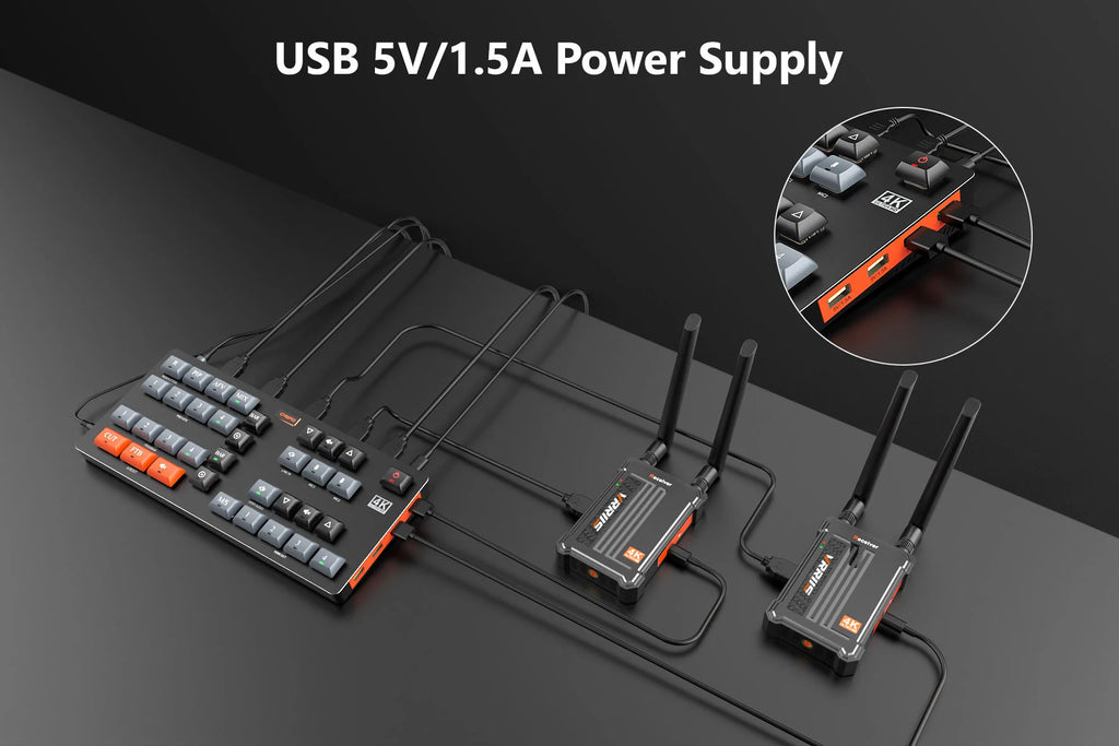 VRRIIS WL100 4K Video Switcher — 4 HDMI In, UVC, PIP, Audio Mixing
